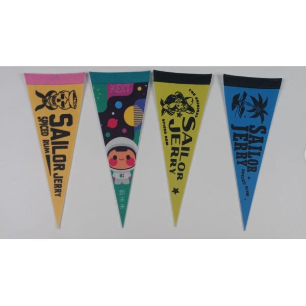 Custom Polyester Waterproof Felt Triangle Banner Silk Screen Printing