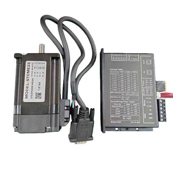 EC57 Ethercat Communication Bus Open Loop 2 phase Stepper Motor Driver For Nema23 Nema34 57 86 Motor Controller
