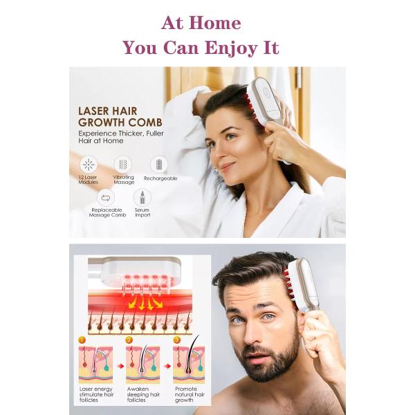 Новые зубы металла конструируют гребень Regrowth волос массажа вибрации лазера Ems обработки выпадения волос электрический с жидкостным проводником