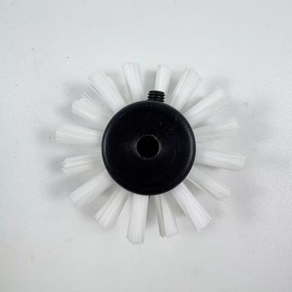 50mm White Nylon Pipe Coating Brush Wheel With POM Core For Pipe Cleaning And Spraying