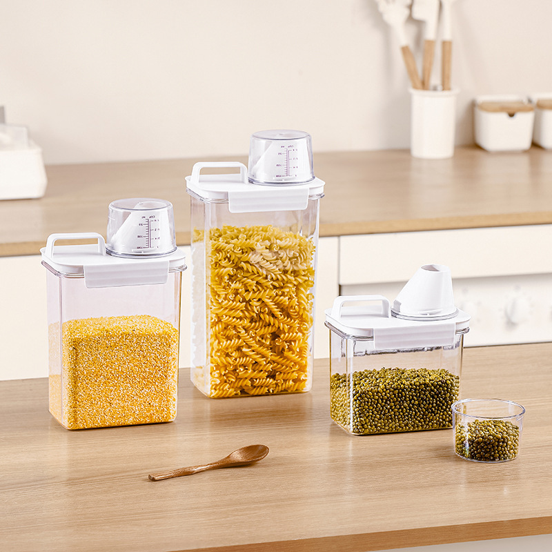 Factory OEM Transparent Airtight Large Capacity Plastic Food Storage Container Set Kitchen Storage Bins with Lid