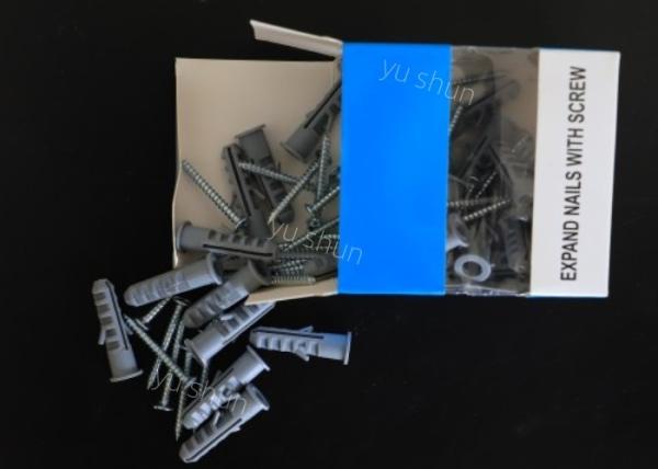 10x50mm Expansion Wall Plug Screw Nylon PP PE Plastic Plasterboard Fixings