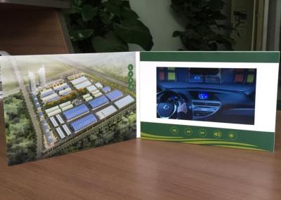 Carte d'invitation vidéo en couverture dure Commercial avec batterie rechargeable
