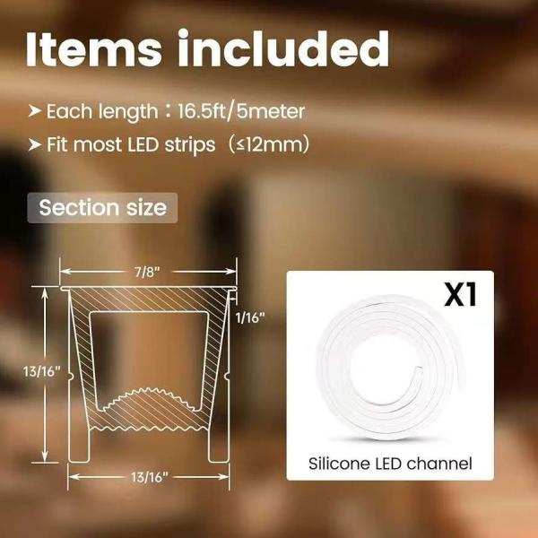 Exterior Waterproof 12/24V Silicone LED Light Strip For Home Decor Neon LED Strip Lights White 16.4ft/5m Neon Light Strip 12V Silicone Waterproof Flexible LED Neon Rope Lights For Bedroom Festival