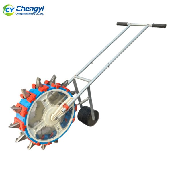 Durable Polycarbonate Hand Push Seeder with Precision Metering and Ergonomic Handle for Manual Garden Sowing