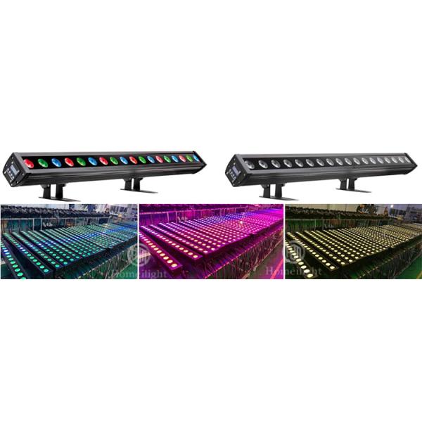 Área exterior impermeável 18pcs 3W RGB LED Lava-louças de parede Luzes de barra Long Life Span Life 100000