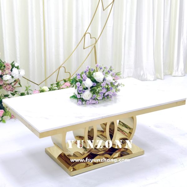 Customized Size Circles Base Luxury Silver or Golden Natural Stone Top Side Table Salon Centro Metal Coffee Center Table