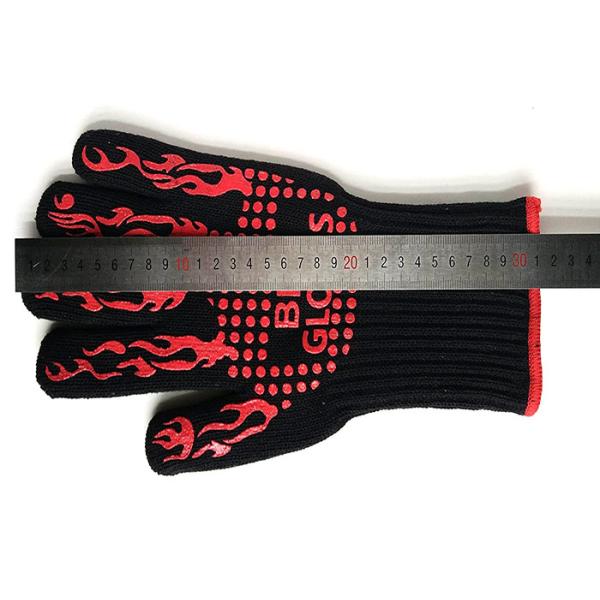 Anti Slip Heat Resistant Silicone Oven Gloves 28 Cm - 36 Cm Size CE Approved