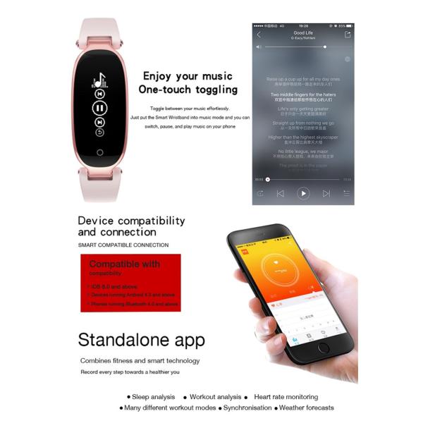New Arrival S3 Smart Bracelet With Heart Rate Sleep Monitoring Blood Pressure Fashion Sport Bracelet Waterproof Wristban