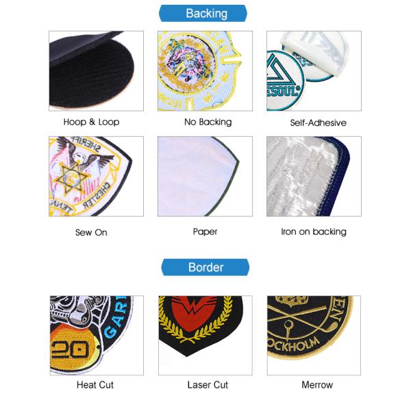 Customized Logo Golf Embroidered Woven Patches at Direct with Canvas Fabric