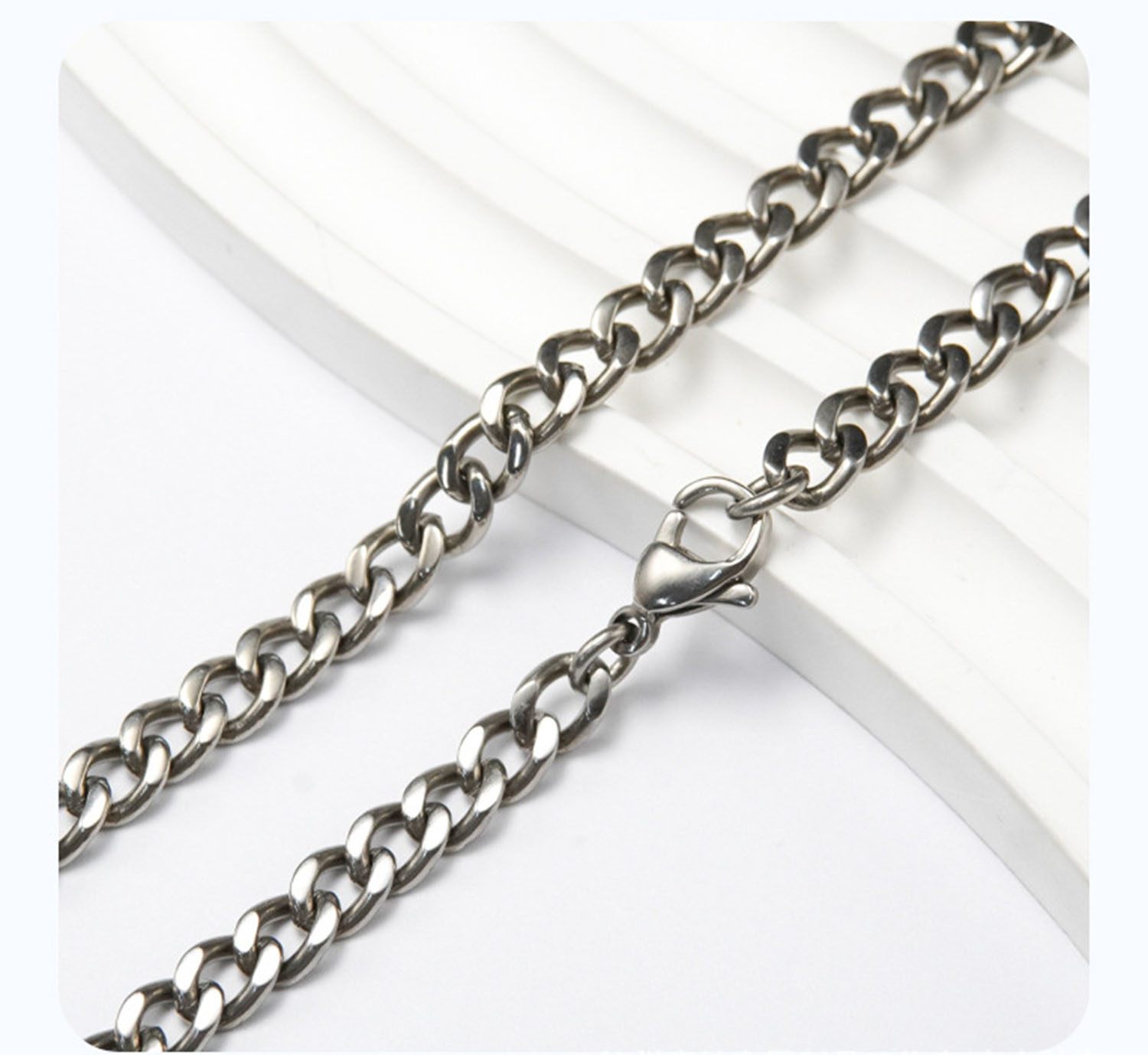 Pure Titanium Jewelry Denim Chain Pendant Accessory DIY Retro Twist Chain Tinl1145
