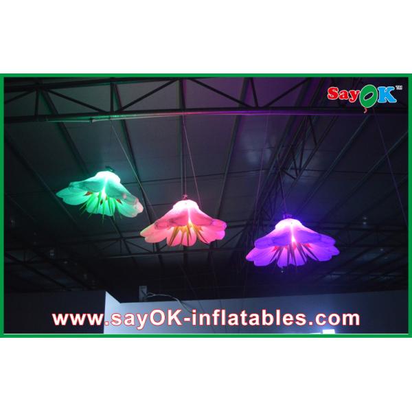 Крытый декоративный светлый раздувной цветок с тканью веревочки вися белой 190t Оксфорда