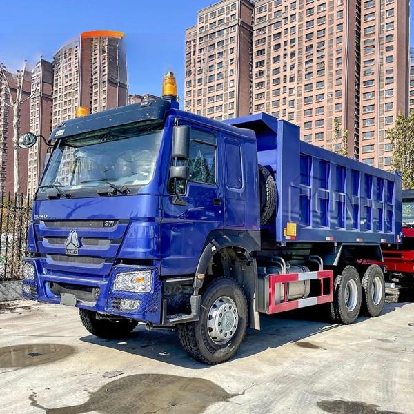6x4 371hp 10 Wheeler Sinotruk Dump Truck , Second Hand Howo Dumper Truck