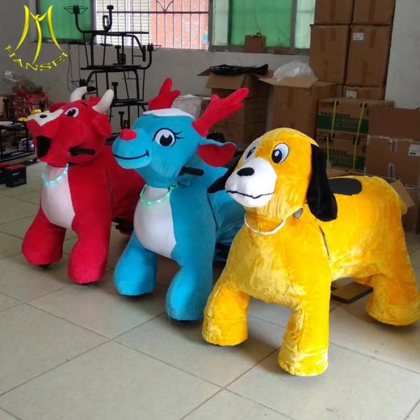 Hansel outdoor playground  coin operated electric toy car motorized plush riding animals