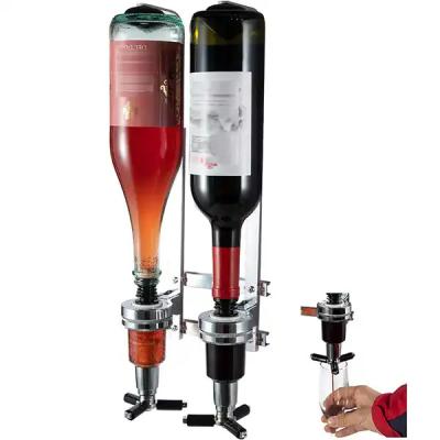 Dispensador de bebidas alcoólicas de alumínio 2 garrafas Dispensador de bebidas alcoólicas para casa bar