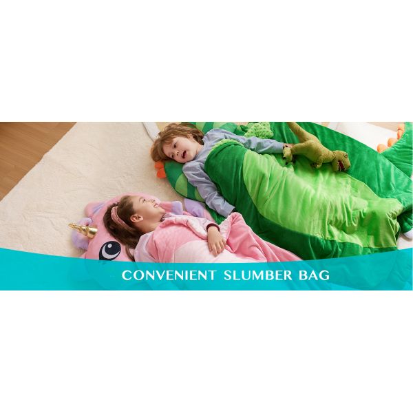 Green Dinosaur Toddler Nap Mat with Pillow & Blanket 60