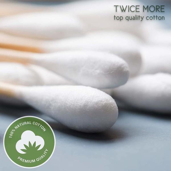 Wooden Stick Cotton Swabs Disposable Disinfect Cotton Swab Buds Green Environment Swab Sticks