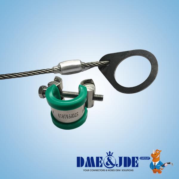 24° Cone Hydraulic Hose Whiplash Protector Safety Cable Assembly
