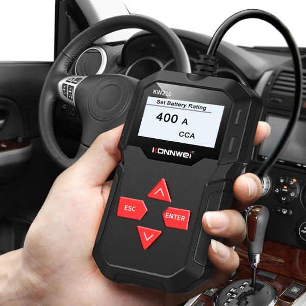 KONNWEI KW210 Automatic Smart 12V Car Battery Tester Auto Battery Analyzer 8 languages  STM32 chip