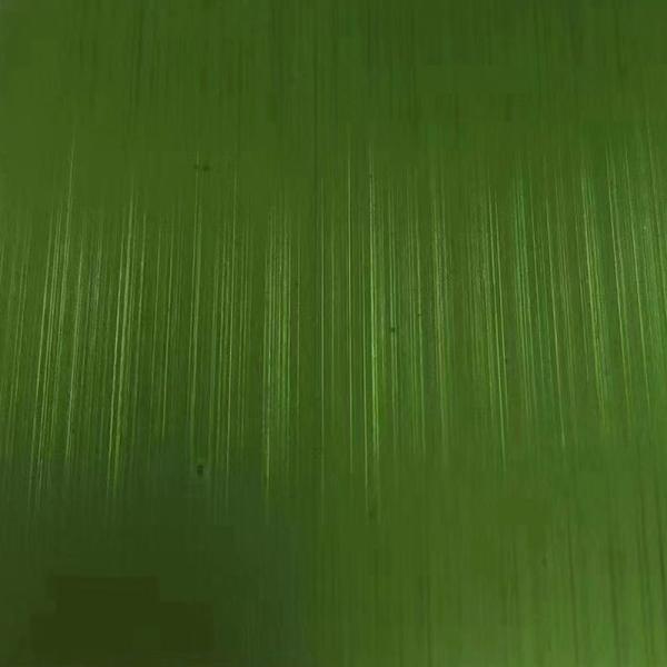 Бруссованная зеленая листовая плитка из нержавеющей стали с антипринтом