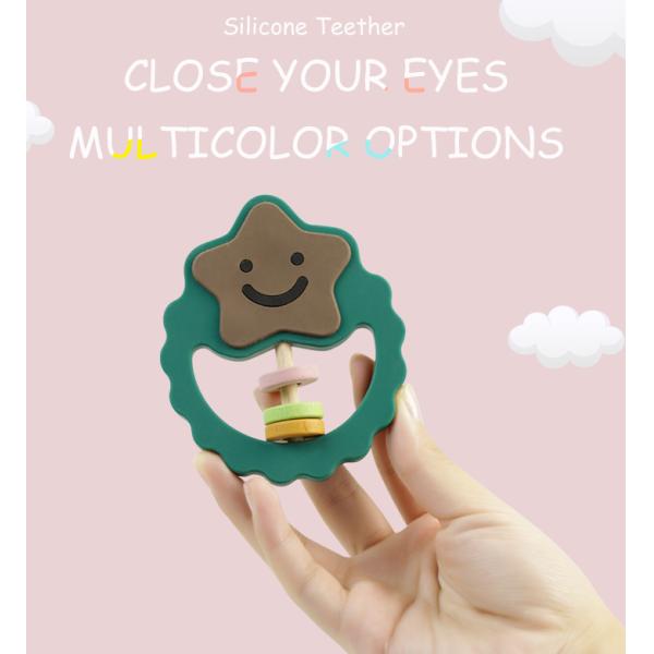 Силикон Teether BPA свободный для игрушек трещотки силикона качества еды заботы младенца прорезывания зубов успокаивая