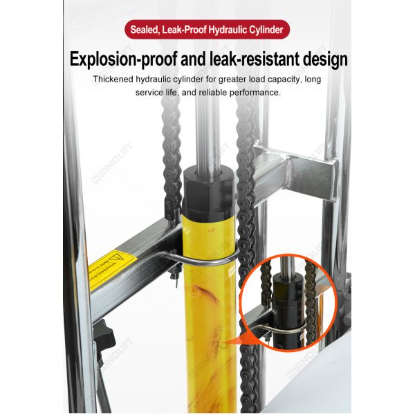 Sinolift EFM roll and reel material stacker - simple manual operation