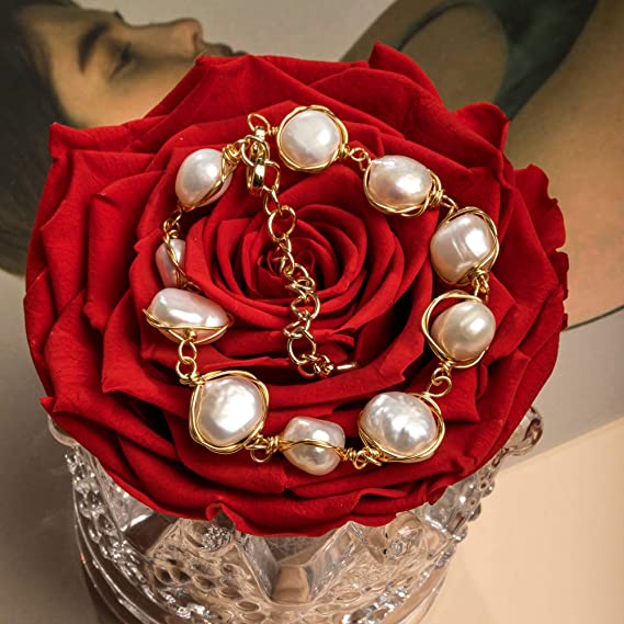 Pearl Anklet Handmade 18k Gold Plated Dainty Boho Beach Cute Ankle Bracelet Adjustable Dangle Coins Foot Chain for Women