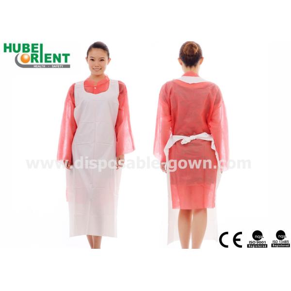 Disposable Aprons Waterproof Oil Proof PE Plastic Sleeveless Aprons