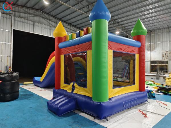 Commcercial Colorful Inflatable Combos Inflatable Bouncy House With Slide Castle