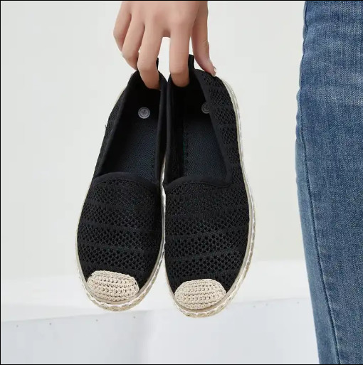 Специализированный Espadrille тянуть на обувь хлопчатобумажной облицованной круглый форму пальца
