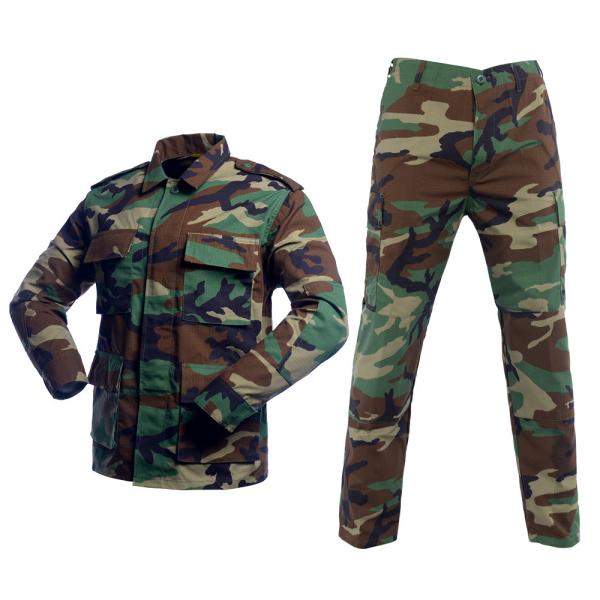 Camuflagem tática T65/C35 uniforme 210-230gsm da floresta do desgaste BDU de China Xinxing impermeável