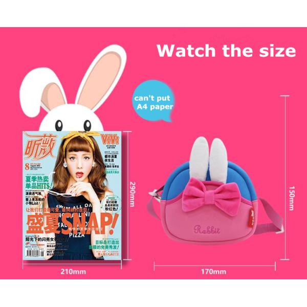 Lightweight Cute Rabbit Kids Sling Bag Waterproof Small Shoulder Bag