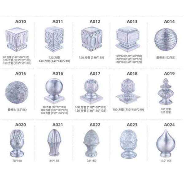 Galvanized Guardrail Accessories Galvanized Guardrail Column Spherical Square Head Cover
