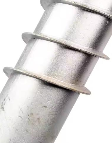 Sturdy Galvanized Helical Ground Piles For Temporary And Permanent Uses