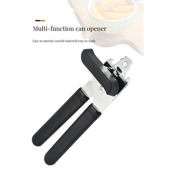 Strong Plastic Handle Manual Can Opener Key-Shaped Metal Bottle Opener for Kitchen