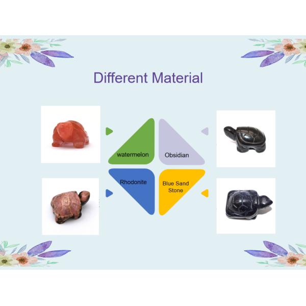 Client's Requirement Mysterious Blue Carved Turtle Mini Figurine for Holiday Home Decoration