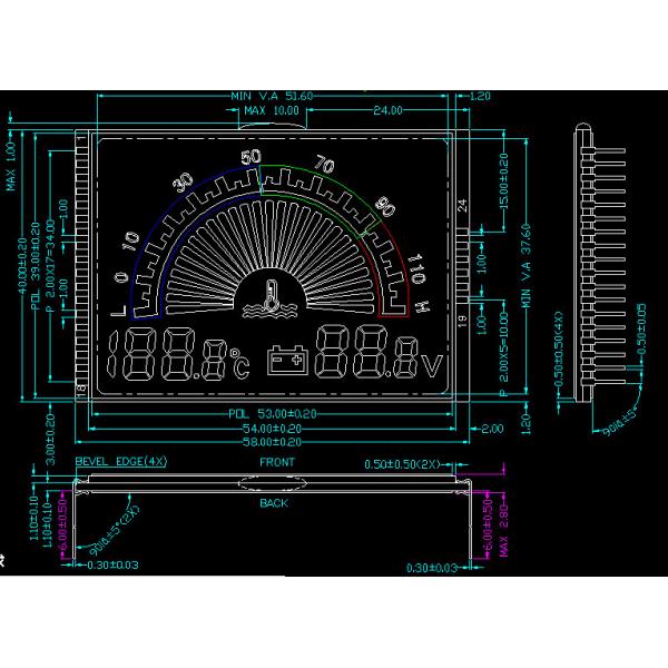 Настройка ПИН-коннектора для контроллера транспортного средства TN 7 Segment LCD Display