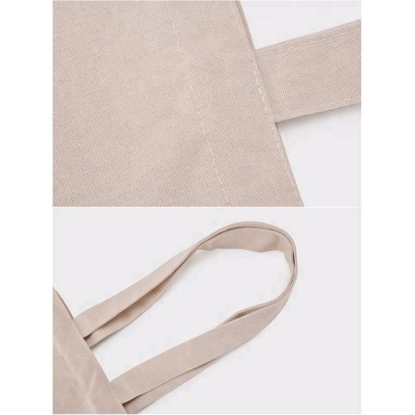 Wholesale High Quality Blank Custom Print 12oz Logo For Natural Cotton Canvas Tote Shopping Bag