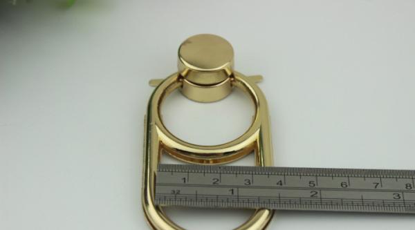 New style luxury bag accessories hardware light gold metal twist locks
