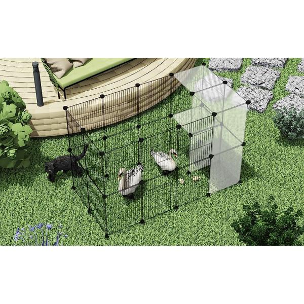 Pet Playpen,Small Animals Cage DIY Wire Portable Yard Fence with Door Puppies, Kitties, Bunny, Turtl