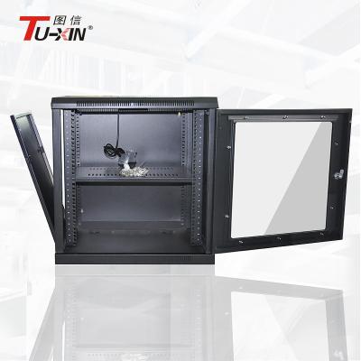600mm Wall Mount Rack Enclosure Cabinet , 12u Server Rack Cabinet With Net  Hole Door