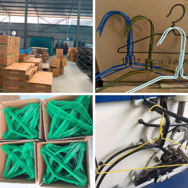 16 Inch 2.2 Mm Green Stainless Steel Coat Hangers Electrostatic Spraying