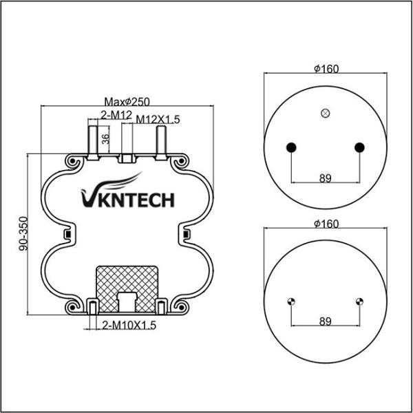 Весна воздуха частей запасной части тележки системы подвеса тормоза воздуха газовой мембраны воздуха W01-358-6913 резиновая промышленная резиновая