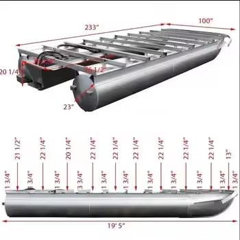 Custom Size Floating Pontoon Platforms Aluminum Alloy Weather Resistant
