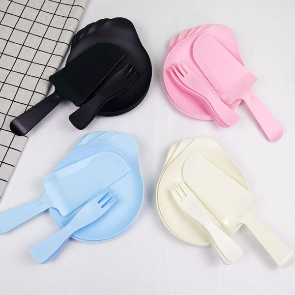 Disposable Plate Cake Cutlery and Fork Set with Custom Logo for Tableware Production
