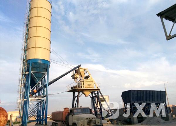 Medium On Site Concrete Batching Plant 75m3 / H Electric Cement Mixing Plant