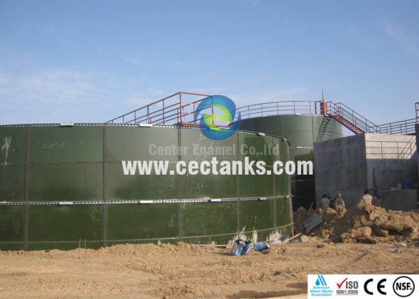 tanques de aço fundidos vidro de 1000m3 GFS com o telhado de alumínio da plataforma para o armazenamento da água crua