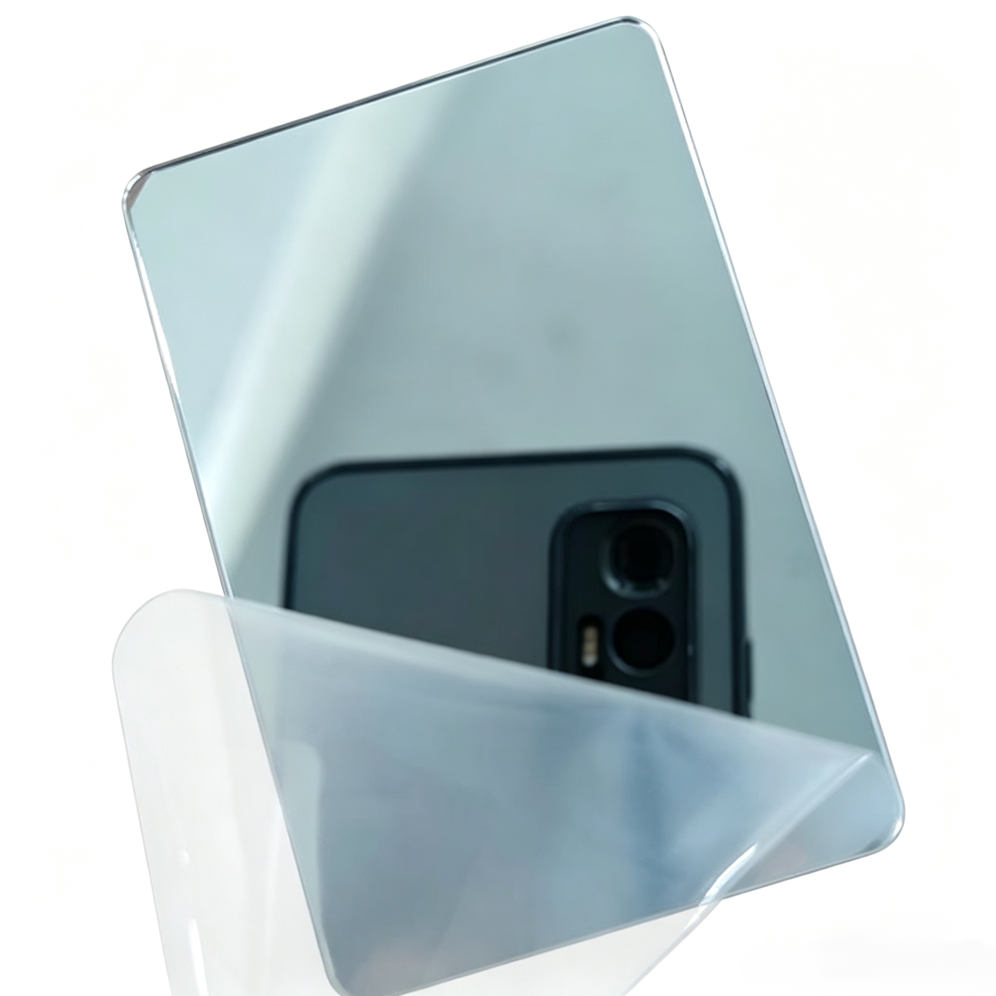 Rectangle Silver PS Mirror Sheet With Protective Film Custom Plastic Mirror For
