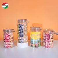 Produits alimentaires en PET, conserver en pot scellé, cylindre en plastique clair pour les aliments secs, peau de tangerine, noix de thé