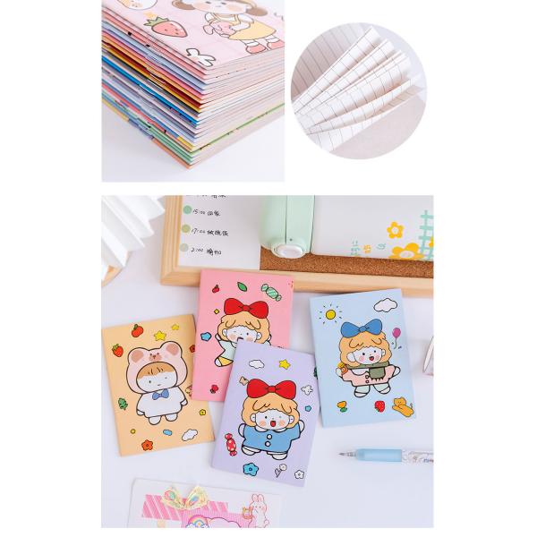 2022 Agenda Organizer A7 tamaño Cuaderno de notas para niños con dibujos animados autoadhesivo